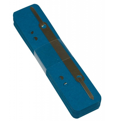 Heftstreifen kurz RC-Recycling mit Metalldeckleiste, blau