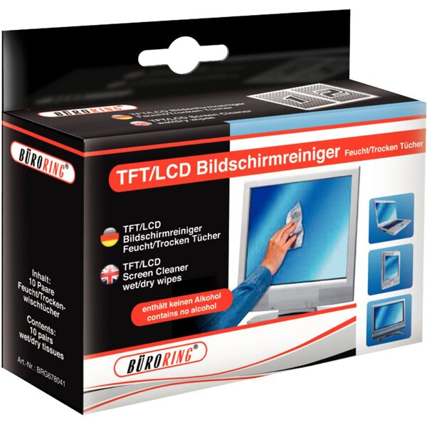 4016058678241 - Cleanpoint Laptop Reinigungstücher 10 Pckgmit je 1Nass- 1Trockentuch 4016058678241 BRG678041