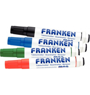 Boardmarker-Set MagWrite, Z1703, Etui, 4-farbig sortiert, 1-3mm Rundspitze