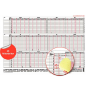 Urlaubsplaner 12-20MB, 12 Monate / 1 Seite, 600x420mm (HxB), abwischbar, 2026
