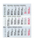 Kalendereinlage 77000e, 3 Monate / 1 Seite, 95x135mm, 2025