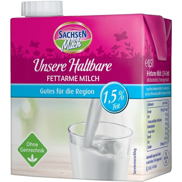 4025839046520 - Sachsen H-Milch 15 % 05 Liter mit Schraubverschluss ultrahocherhitzt 4025839046520 50836 12 Lit