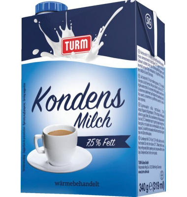 Kondensmilch, 7,5 % Fett, 340 g, teilentrahmt, eingedickt