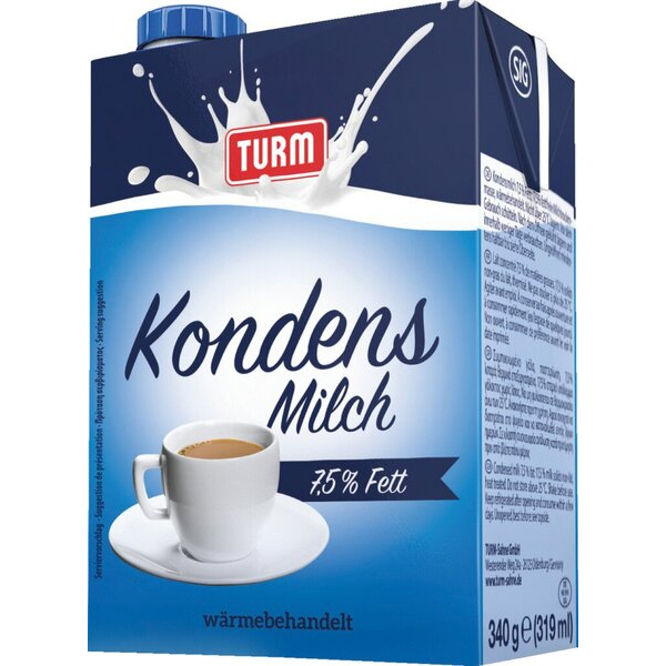 4027300003377 - Kondensmilch 75 % Fett 340 g teilentrahmt eingedickt 4027300003377 TURM