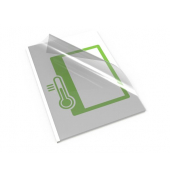 Thermo-Bindemappe, A4, 8 mm, weißer Karton mit klarem Deckblatt