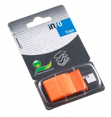 Index Haftstreifen,Orange, 25,4 mm 50 Heftstreifen