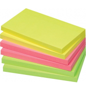 Haftnotizen 5855-21, 125x75mm, farbig sortiert (gelb/pink/gr&uuml;n), rechteckig