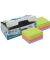 Haftnotizen 5654-97BOX, Recycling, 75x75mm, farbig sortitert (gr&uuml;n/orange/pink/violett), quadratisch