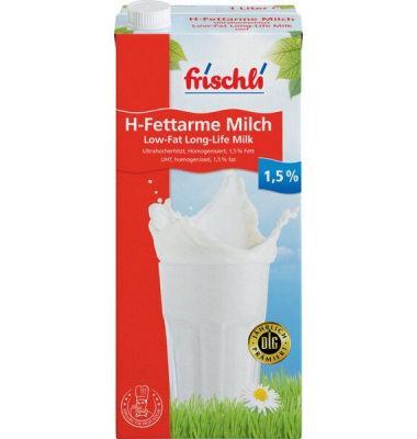 H-Milch 1125, 1,5% Fett, 1 Liter, im Tetrapack