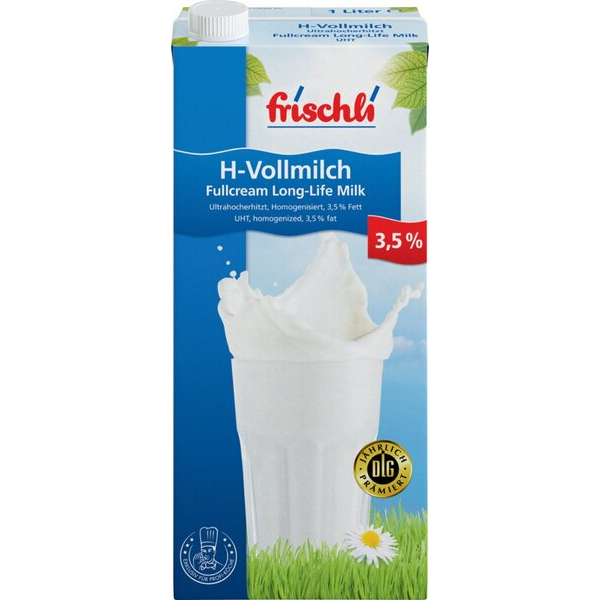 4045500511249 - H-Milch 1 Liter 35% Fett Schraub verschluss ultrohocherhitzt 4045500511249 12 Stück