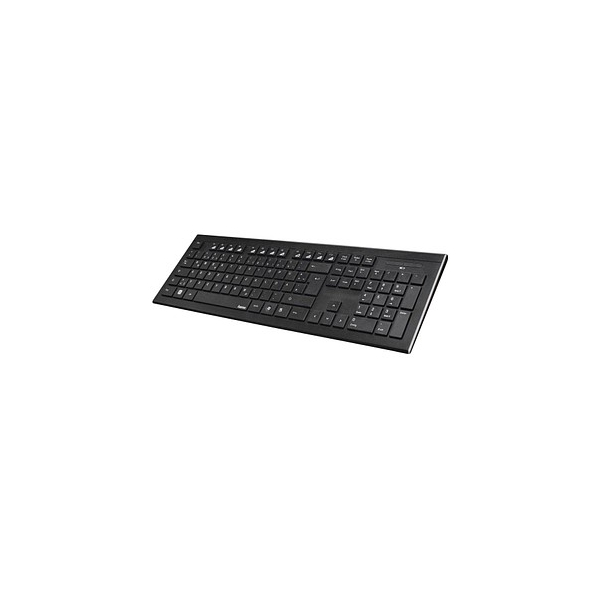 Hama Tastatur-Maus-Set Cortino 182664, kabellos (USB-Funk), klein, flach,  Sondertasten, schwarz - Bürobedarf Thüringen