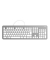 PC-Tastatur KC-700 00182651, mit Kabel (USB), leise, silber, weiß