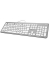 PC-Tastatur KC-700 00182651, mit Kabel (USB), leise, silber, weiß