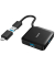 Hub, USB A/USB C, Geräteanschlüsse: 4 an 1, schwarz