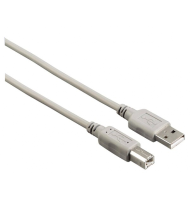 USB Anschlusskabel A-Stecker-B-Stecker 3m grau verbindet PC