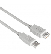 USB-Kabel 200905, 1,8m, USB-A auf USB-A-Kupplung, grau
