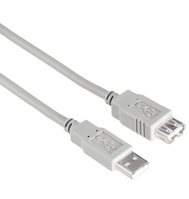 USB Verlängerungskabel A-Stecker- A-Kupplung 1,8m grau zum Verlängern