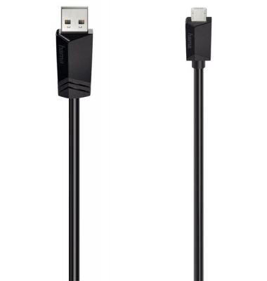 USB-Kabel 200607, 0,75m, USB-A auf Micro-USB, schwarz