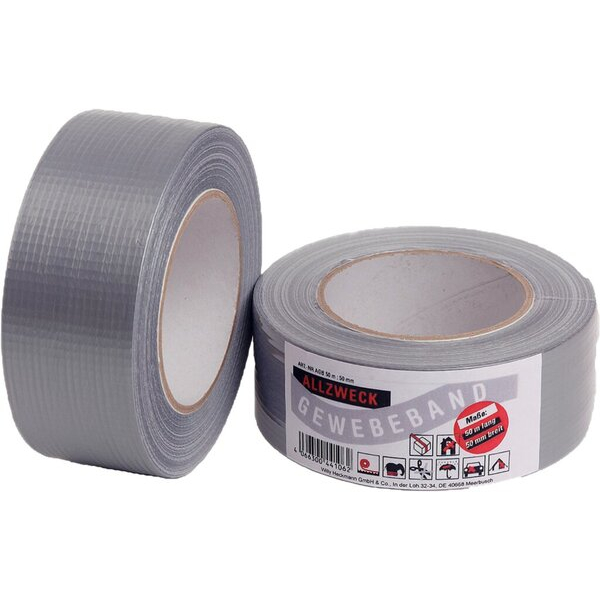 4066300441062 - Allzweck-Gewebeband silbergrau 50mx50mm 4066300441062 Heckmann 440106 4066300441062 - Allzweck-Gewebeband silbergrau 50mx50mm 4066300441062 Heckmann 440106