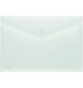 Dokumententasche 40101-03, A4 quer, transparent farblos, Kunststoff, Klettverschluss