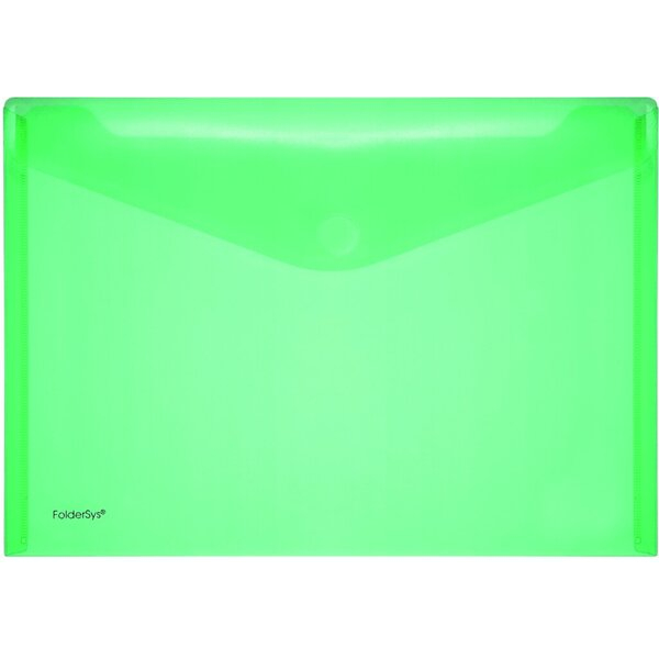 4250037409482 - Dokumententasche 40101-54 A4 quer transparent grün Kunststoff Klettverschluss 4250037409482 10 Stück