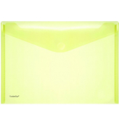 Dokumententasche 40101-64, A4 quer, transparent gelb, Kunststoff, Klettverschluss