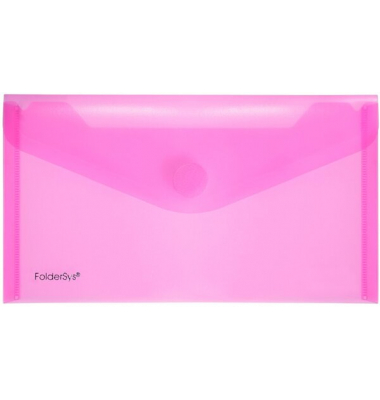 Dokumententasche 40103-84, Din Lang, transparent rot, Kunststoff, Klettverschluss