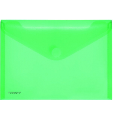 PP-Umschlag A5quer grün transparent