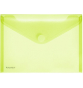 Dokumententasche 40102-64, A5 quer, transparent gelb, Kunststoff, Klettverschluss