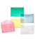 Dokumententasche - 40101-94, Din A4 quer, transparent blau/gr&uuml;n/rot/gelb und farblos, Polypropylen (PP), Klettverschluss