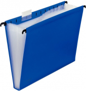Hänge-Fächertasche 12er blau 240 x 318 x 30 mm (HxBxT)