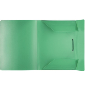 Eckspannmappe 10015-50, A4 gr&uuml;n Kunststoff 420g, mit 3 Einschlagklappen