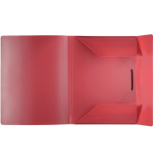 Eckspannmappe - 10015-80, A4 rot Kunststoff -, f&uuml;r ca. 150 Blatt  (80 g/m&sup2;), mit 3 Einschlagklappen