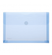 Dokumententasche 40114-44, A5, transluzen blau, Polypropylen (PP), Klettverschluss
