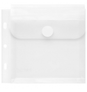 CD-Hülle, Abheftung+Dehnfalte 20 mm klar transparent, Klettverschluss