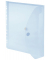 Dokumentenmappe A4, Dehnfalte, Abheftrand blau transparent