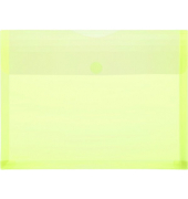 Dokumententasche 40105-64, A4 quer, transparent gelb, Kunststoff, Klettverschluss
