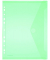 Dokumententasche 40106-54, A4 hoch, transparent gr&uuml;n, Kunststoff, Klettverschluss