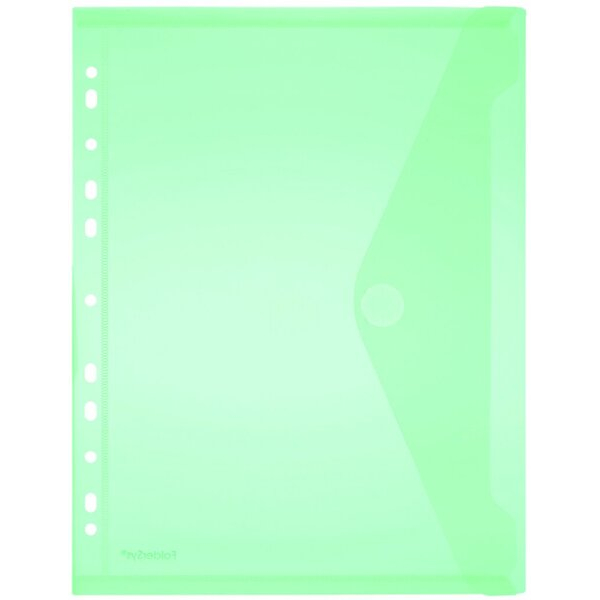 4250037421293 - Dokumententasche 40106-54 A4 hoch transparent grün Kunststoff Klettverschluss 4250037421293 10 Stück