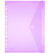 PP-Umschlag A4, Lochrand rot transparent