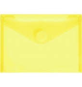 Dokumententasche 40116-64, A6 quer, transparent gelb, Polypropylen (PP), Klettverschluss