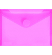 Dokumententasche 40116-84, A6 quer, transparent rot, Polypropylen (PP), Klettverschluss