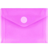 Dokumententasche 40117-84, A7 quer, transparent rot, Polypropylen (PP), Klettverschluss