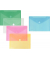 Dokumententasche - 40912-84, Din A5 quer, transparent rot, Polypropylen (PP), Druckknopfverschluss