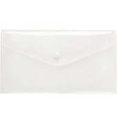 Dokumententasche 40913-00, Din Lang, transparent farblos, Kunststoff, Druckknopfverschluss