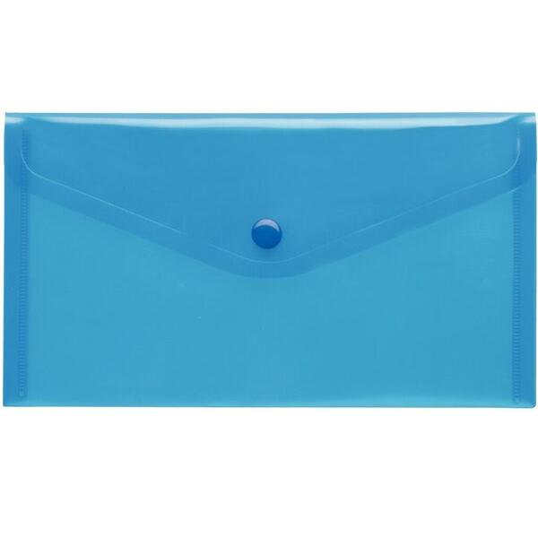 4250037424591 - Dokumententasche 40913-44 Din Lang transparent blau Kunststoff Druckknopfverschluss 4250037424591 10 Stück