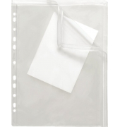 Dokumententasche 40436-00, A4, transparent, Polyvinylchlorid (PVC), Gleitverschluss
