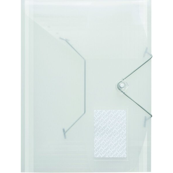 4250037425963 - Eckspannmappe Jumbo 10028-04 A4 farblos-transparent Kunststoff 80g mit 3 Einschlagklappen 4250037425963 FolderSys