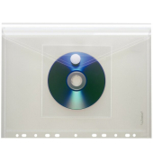 Dokumententasche 40136-04, A4, transparent farblos, Polypropylen (PP), Klettverschluss