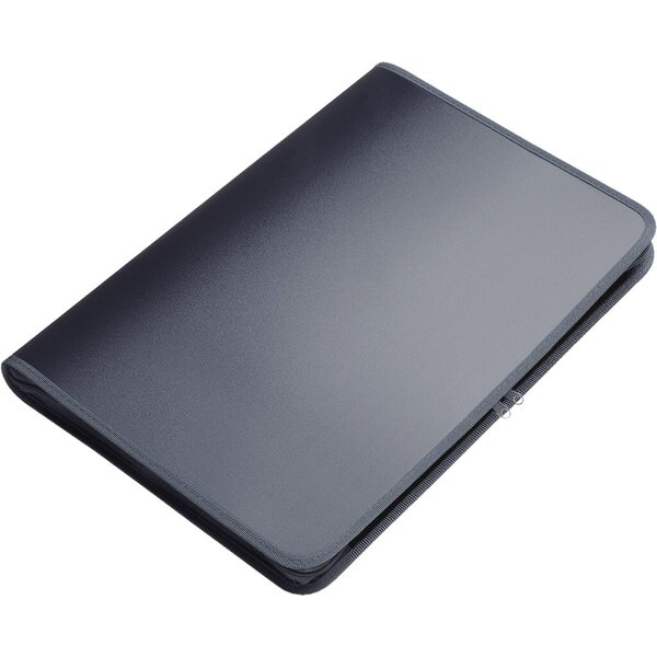 4250037427387 - Transparent-Portfolio A3 grau Folie matt mit Textil-Reißverschluss 4250037427387 FolderSys
